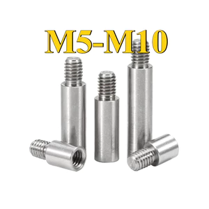 Bu lông cách ly thép INOX 304 M5 M6 M8 M10 Trụ đỡ ren trong ngoài chống gỉ lắp ráp máy móc điện tử
