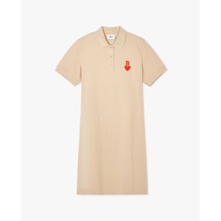 MLB - Đầm polo nữ cổ bẻ tay ngắn mini Heart Piqué_3FOPH0143-43BGL