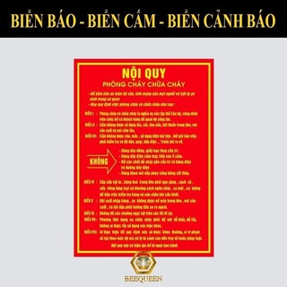 Nội Quy Phòng Cháy Chữa Cháy, bảng cấm lửa PCCC, biển báo, nội qui, tiêu lệnh bằng decal hoặc format