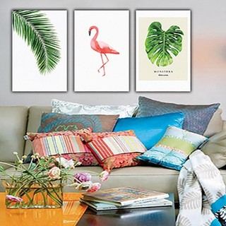 Tranh gỗ treo tường phong cách Bắc Âu đẹp, tranh thiên nhiên đàn hươu, tranh bộ 3 tấm treo tường phòng khách