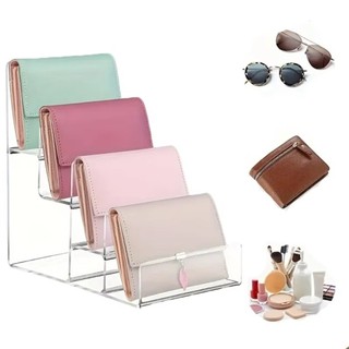 Giá đỡ trưng bày BORAGETE, Kệ trưng bày rắn Acrylic, Giá đựng đồ trang điểm trong suốt 2-5 tầng Ví đựng túi xách