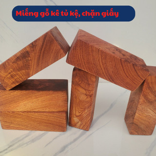 Gỗ Hương 4x4x12cm, miếng gỗ làm Resin Handmade, trang trí decor, ốp tường, kê chân tủ giường
