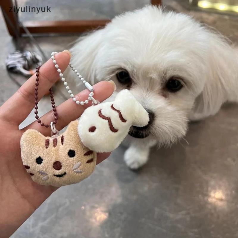 Ziyulinyuk Hoạt Hình Sang Trọng Móc Khóa Trên Ba Lô Lông Tơ Cá Mặt Dây Chuyền Cho Nữ EN