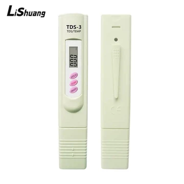 Máy đo TDS kỹ thuật số LISHUANG, Bút kiểm tra chất lượng nước màn hình có đèn nền lớn TDS-3, có hộp đựng máy phân tích nước 2 trong 1 Thủy canh nước