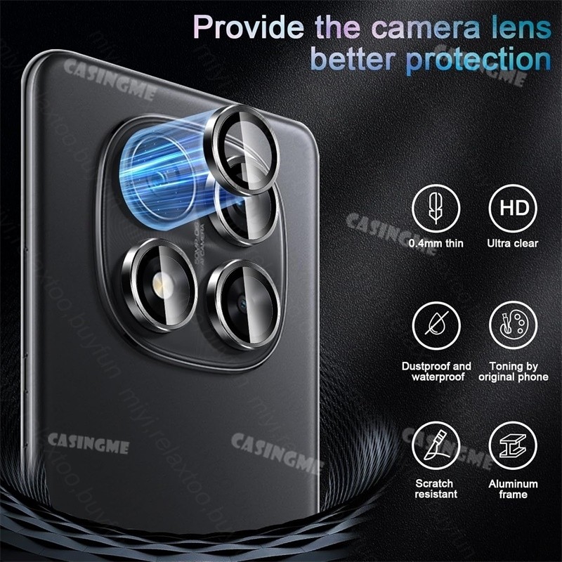 Redmi Note 14 Pro + 5G Kim Loại Bảo Vệ Ống Kính Máy Ảnh Vòng Dành Cho Note 14 Pro + Camera Kính Cường Lực Bảo Vệ Vòng Camera