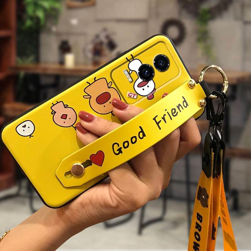 Ốp Lưng Nhẫn Ốp lưng Honor GT Bền Mềm Dây Đeo Cổ Tay Chân Đế Giá Đỡ Điện Thoại Silicon Chống Bụi Bẩn Chống Thấm Nước Dễ Thương Chống Va Đập Vỏ Điện Thoại Di Động Hoạt Hình Dây Đeo Tay