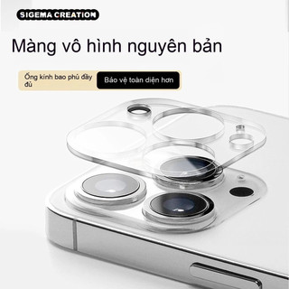 Kính bảo vệ camera iPhone kính cường lực 9H chống trầy viền lấp lánh cho iPhone 17 Air 16 15 14 13 12 11 Pro Max