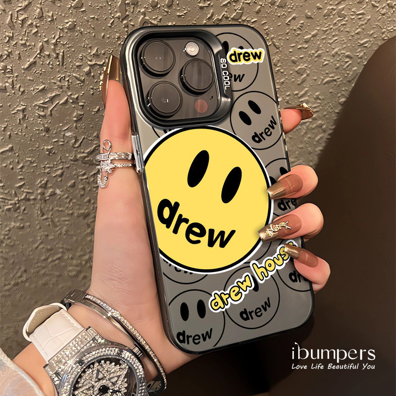 Ibumpers Ốp điện thoại họa tiết Drew hợp thời trang mát mẻ cho Iphone 16 15 14 13 12 11 Pro Max IMD Ốp lưng chống sốc cao cấp cứng