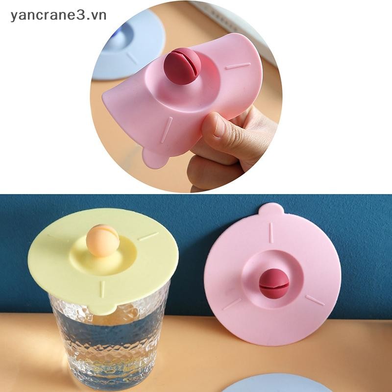 {YAN3} Nắp cốc silicon có thể tái sử dụng Vỏ cốc hút kín dễ thương Chống bụi Trà chống rò rỉ Nắp cà phê Nắp cốc Phụ kiện cốc {yancrane3.vn}