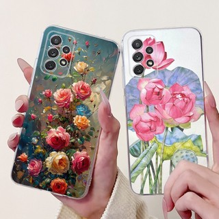 Ốp Hoa Cho Samsung Galaxy A33 A53 5G Ốp Lưng SM-A336B SM-A536B A 33 A 53 Vỏ Điện Thoại Silicon Mềm Sơn Thời Trang