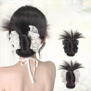 [Còn hàng] Kẹp móng vuốt tóc OAKANDME, Bộ tóc giả đầu Bun tổng hợp tự nhiên, với phụ kiện tóc lông tơ lưới