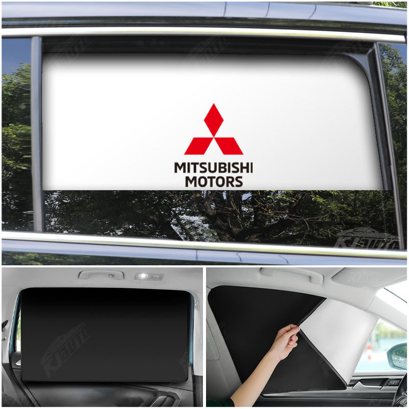 Tấm che nắng có thể gập lại Mitsubishi Tấm che nắng Tấm che nắng ô tô Công cụ làm mát chặn tia cực tím cho Xpander Delica Pajero Sport L200 Fuso Eclipse Cross Attrage Mirage G4 Triton Lance