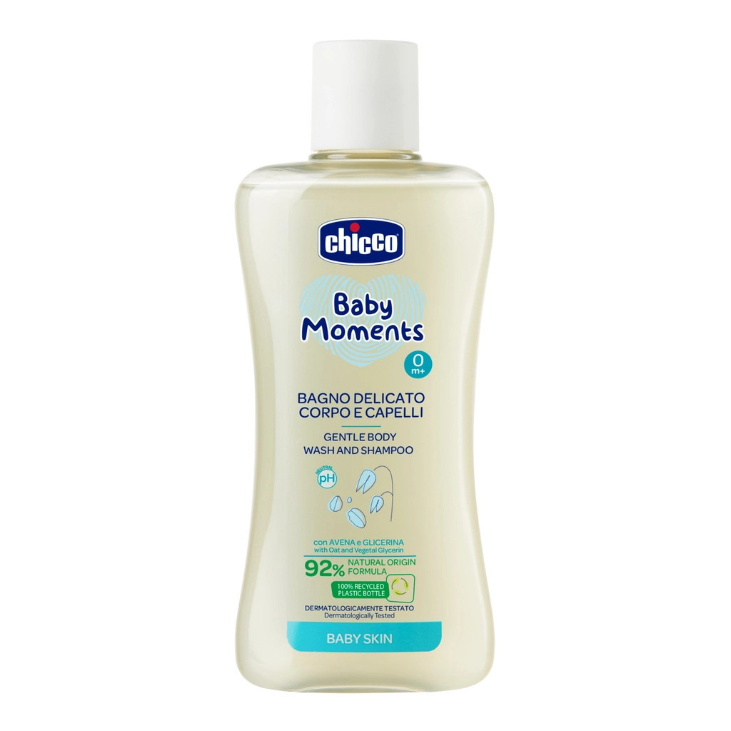 Sữa Tắm Gội Chicco Yến Mạch 200ml/500ml Cho Bé – Dịu Nhẹ, Dưỡng Ẩm, Không Cay Mắt 👶🌾 – Nhập Khẩu Từ Ý SSĐT