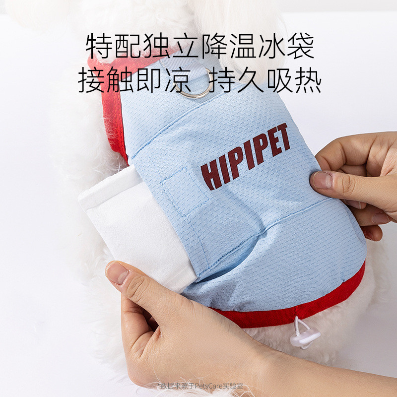 【Ready Stock】 Dog Clothes Spring and Summer Cooling Ice Pack Cool Clothes Adjustable Traction Vest Small and Medium-Sized Dogs Pet Dog Clothes O4CB