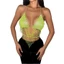 KIKIN Shines Fishnet Lưới Áo Ngực Crop Raves Trang Phục Nhìn Xuyên Qua Áo Nữ Lấp Lánh Kim Cương Giả Dây Xe Tăng