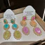 Tính khí đẹp Phong cách mới Zircon Thời trang Bông tai sang trọng nhẹ nhàng thanh lịch