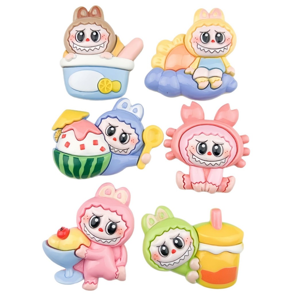 Labubububu Hoạt Hình Món Tráng Miệng Labububu Vải Lỗ Khóa Giày Busch Khóa Giày Giày Lỗ Hoa Giày Khóa Giày Zhibixing crocs Khóa Giày Vui Vẻ DIY Phụ Kiện Có Thể Tháo Rời Khóa Giày ins Giày Hoa