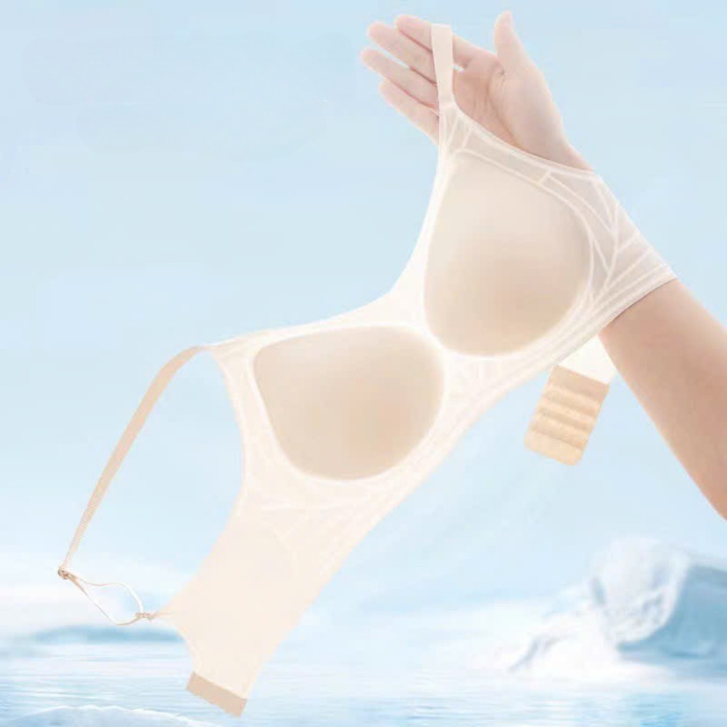 KOL-240964 -- Áo Lót Áo Ngực Áo Bra Nữ Chất Su Lạnh Mút Mỏng Không Gọng Thoáng Mát Gom Quả Chống Xệ