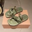 Dép sandal nữ đế bệt quai ngang đính đá nơ xinh phong cách Hàn Quốc mẫu hot