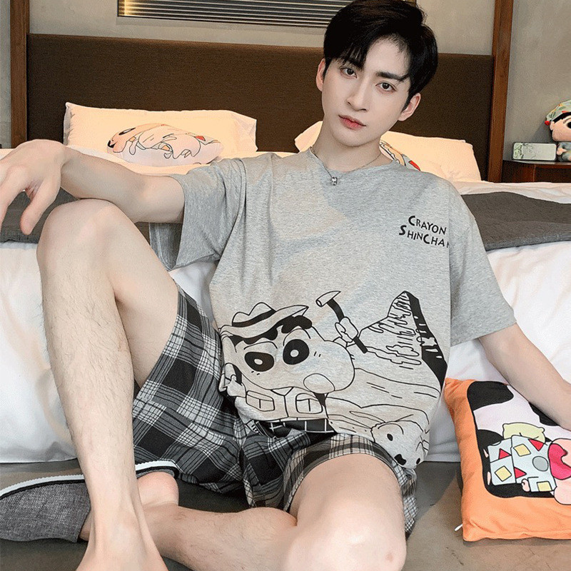 VG Bộ Đồ Ngủ Mùa Hè Nam Thanh Niên Thể Thao Tay Ngắn Rời Bộ Đồ Ngủ Giải Trí XL