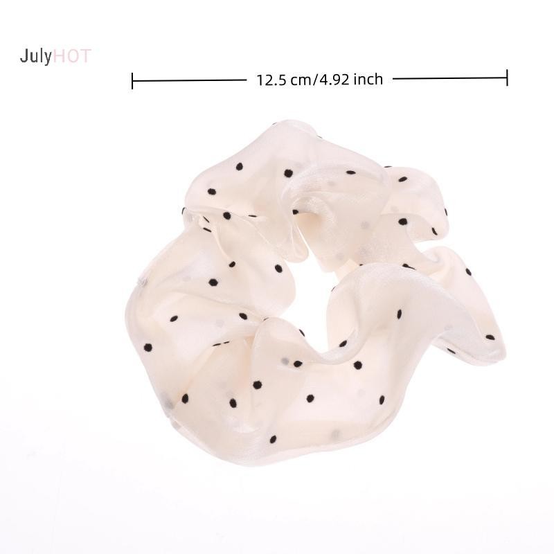 JULYHOT Nữ Quá Khổ Scrunchies Thời Trang Chấm Điểm Lưới Tóc Dây Vải Lớn Co Giãn Tóc Đuôi Ngựa Giá Đỡ Mũ Massivedeals