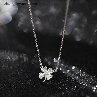 # yanddd # Bốn lá Cỏ Ba Lá May Mắn Áo Len Chokers Vòng Cổ Pha Lê Zircon Mặt Dây Chuyền Dây Chuyền Vòng Cổ Cho Nữ Trang Sức.