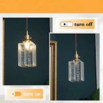 Đèn Chùm Trần Nhà Bếp Phong Cách Cổ Điển, Đèn Thả Trần Bằng Thủy Tinh Nhật Bản, Hoàn Thiện Bằng Đồng Thau, Dùng Cho Phòng Ăn, Quầy Bar, Quán Cà Phê, Trang Trí Nội Thất — ảnh 8