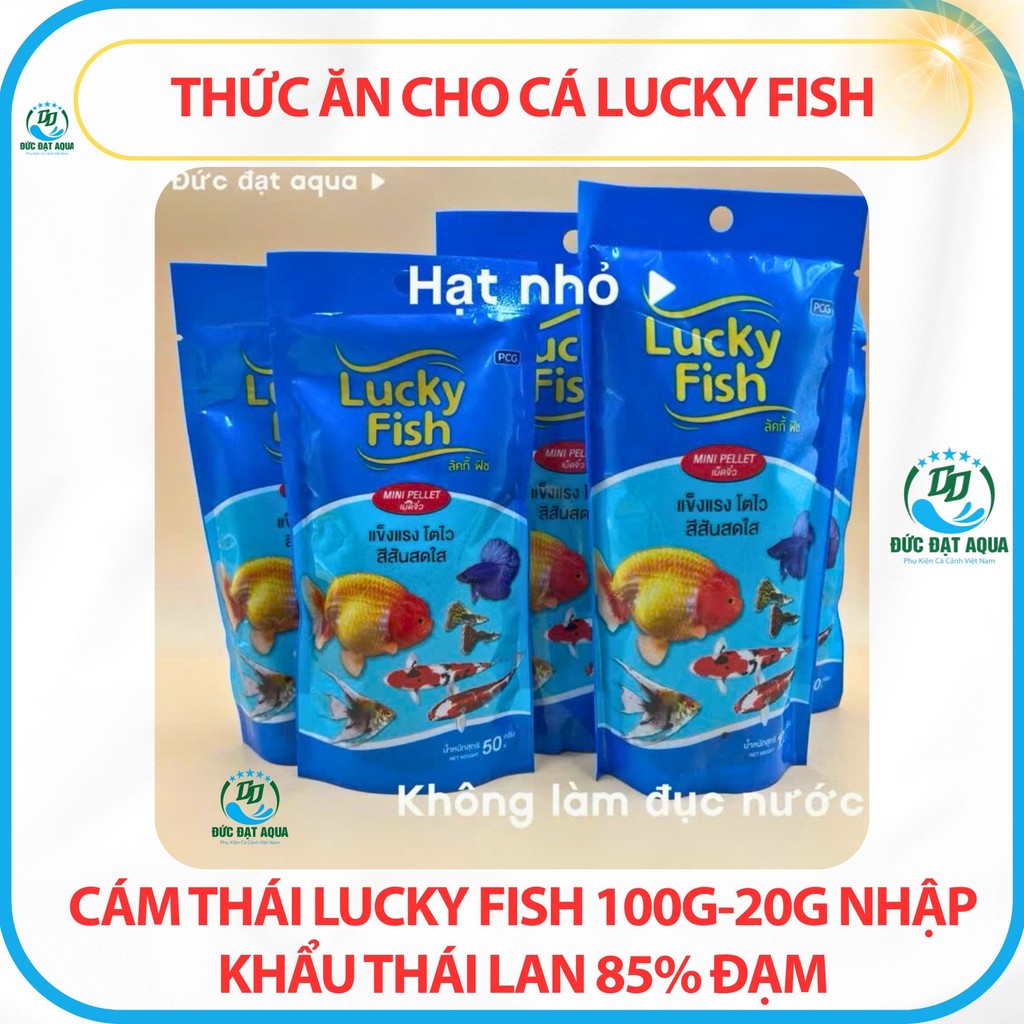 cám cá LUCKY FISH -20g-50g-100g nhập khẩu thái lan Phù Hợp Cho Mọi Loài Cá 4