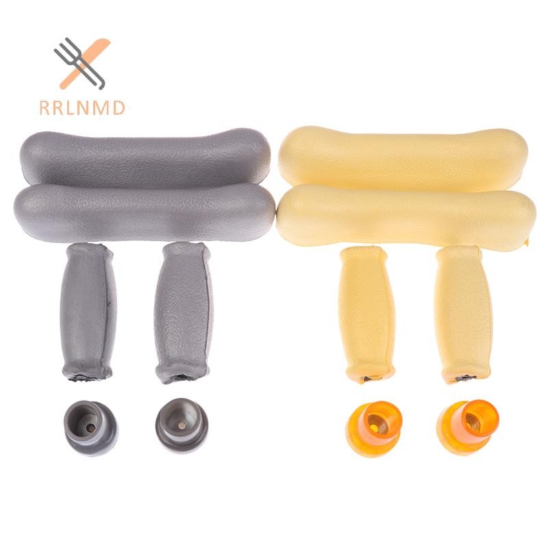 RRLNMD 6 Cái / bộ Phụ Kiện Nạng nách Bộ Miếng Lót Thay Thế Cao Su Chống Trơn Trượt Nách Đệm Tay Miếng Lót Phụ Kiện MỚI