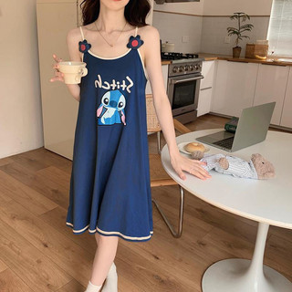 Váy in hình Stitch hoạt hình, phù hợp mặc ở nhà hoặc đi chơi