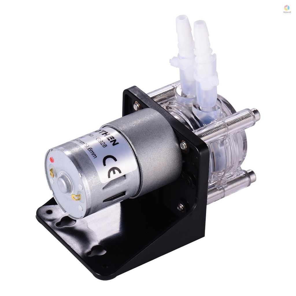 Máy bơm nhu động GROTHEN DC 24V có ống silicon Máy bơm chất lỏng nước lưu lượng cao Máy bơm chân không định lượng tự mồi Chống ăn mòn Lưu lượng có thể điều chỉnh cho các phân tích hóa học phòng thí nghiệm bể cá DIY