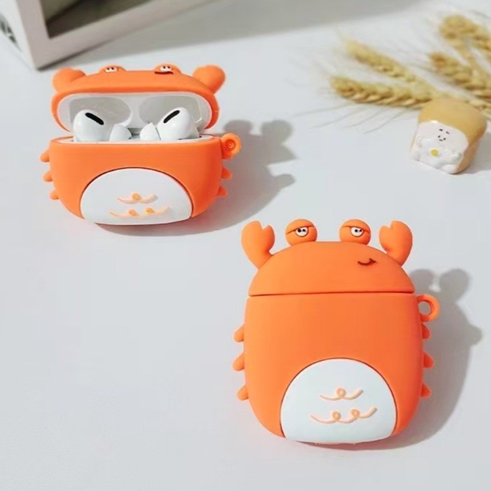 Ốp điện thoại silicon hình gấu bơ dễ thương cho AirPods 4 / 3 / 2 / 1/Pro / Pro2