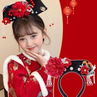 YOWEI Hoa Phong Cách Trung Hoa Mũ sel Ngọc Trai Phong Cách Cổ Đại Công Chúa Tóc Hoop Hanfu Mũ Đội Đầu Hanfu Nữ VN