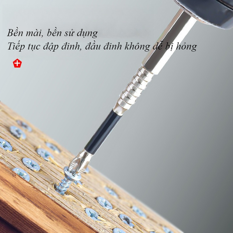 Bit tuốc nơ vít chống trượt K5,Đầu bít chống va đập có ren kiểu chữ thập 25-150mm