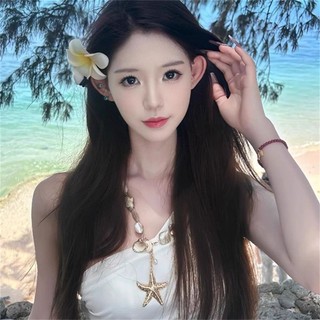 Vòng cổ ngọc trai hình sao biển kỳ nghỉ bên bờ biển