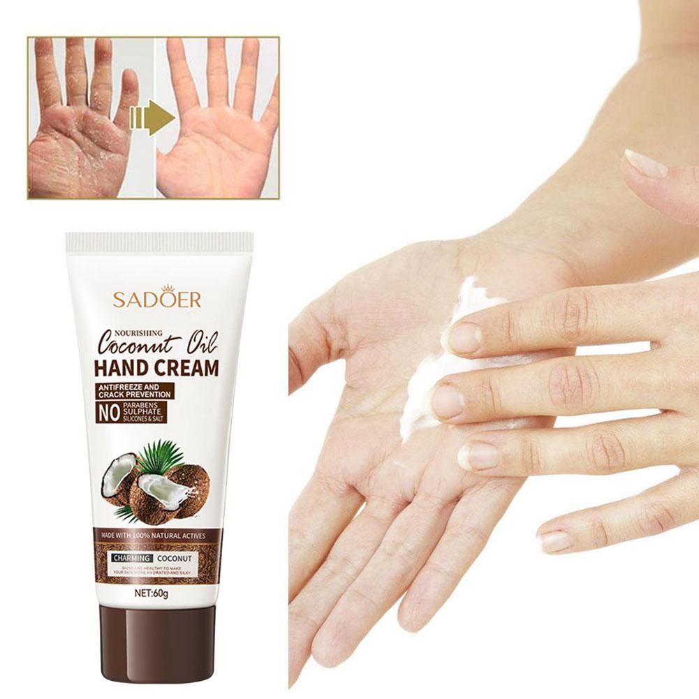 Sadoer Dừa Chiết Xuất Tay Kem Dưỡng Ẩm Dưỡng Ẩm Tay Chống Khô 60g U2z1