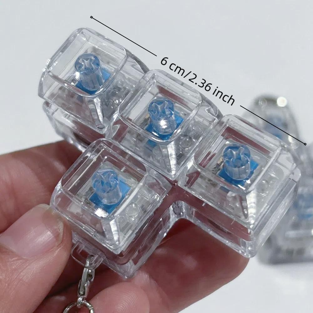Bàn phím ngón tay SIMPLEAID, Tiện ích giảm căng thẳng Fidget Móc khóa, Thư giãn 4 / 5 phím Nút Keycap Pass The Time Pinch Toy Kids