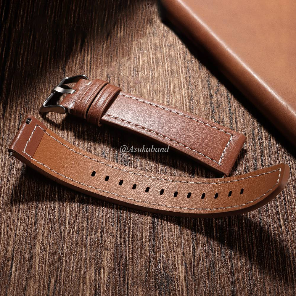 Dây đeo đồng hồ bằng da đa năng 20mm 22mm Dây đeo đồng hồ da phát hành nhanh cho đồng hồ thông minh Nam nữ Vòng đeo tay Dây đeo cổ tay Đồng hồ màu đen cổ điển Phụ kiện