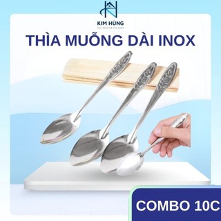 [Giá Xưởng] Combo 10 Thìa muỗng súp nhọn inox chuyên dùng bán cơm sườn, suất ăn công nghiệp