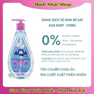 [DATE MỚI] Dung dịch vệ sinh trẻ em AQA BABY cho bé từ 0-8 tuổi Lọ 250ml của Nga