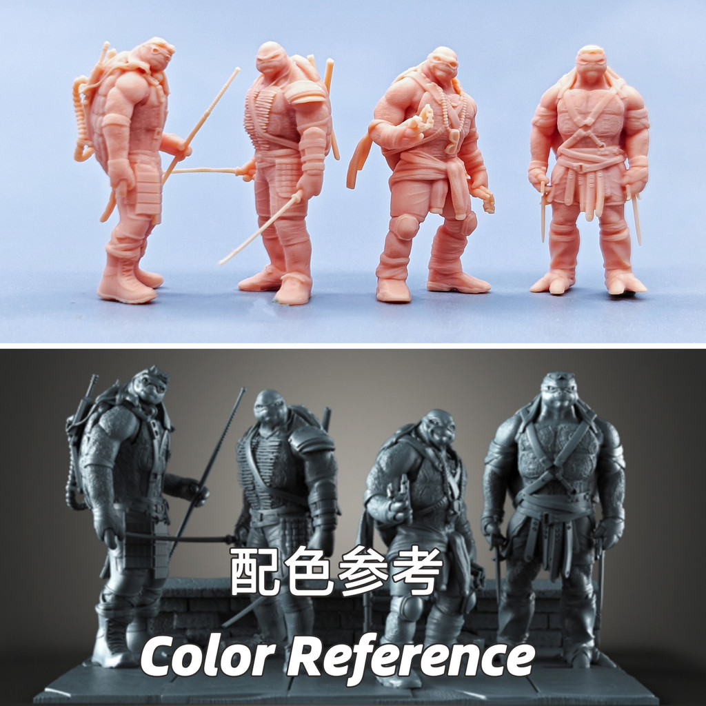 [Uh Hum Model] Búp bê 1: 64 1: 43 Mô hình màu trắng thu nhỏ Ninja God ...