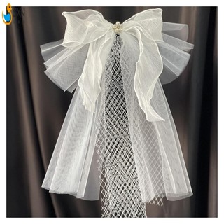 Nữ Ngắn Cô Dâu Veil Với Ngọc Trai Lấp Lánh Kẹp Hóa Đơn Vịt Cố Định Mũ Đội Đầu Cho Đám Cưới Hóa Trang Hẹn Hò