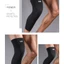 CORALTIDE Miếng đệm đầu gối, Miếng đệm đầu gối nén Nylon đàn hồi, Đồ dùng thể thao Miếng đệm đầu gối màu đen