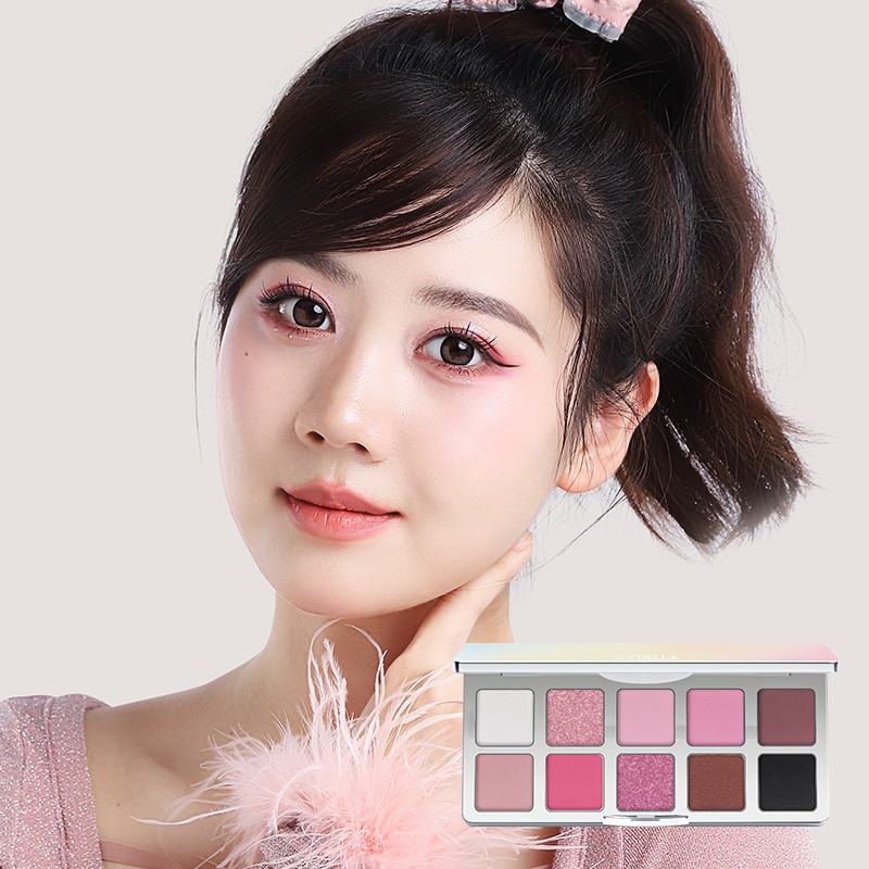 【Shedella，Hàng chính hãng】Bảng phấn mắt 10 màu với hiệu ứng nhũ & matte lâu trôi, chất phấn mịn màng dễ tán, kiểu bán chạy 10g