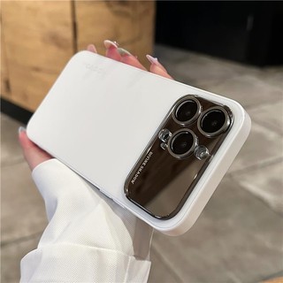 Ốp điện thoại cửa sổ lớn mờ nâng cao cho iPhone 16 15 14 13 12 11 Pro Max chống sốc bảo vệ camera chống rơi bìa cứng