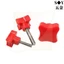 Bán hàng trực tiếp tại nhà máy Chất liệu thép không gỉ Bakelite Màu đỏ 304 Tay cầm bốn sao Plus Kích thước Núm Tay cầm Phillips Vít M5M6M8M10M12