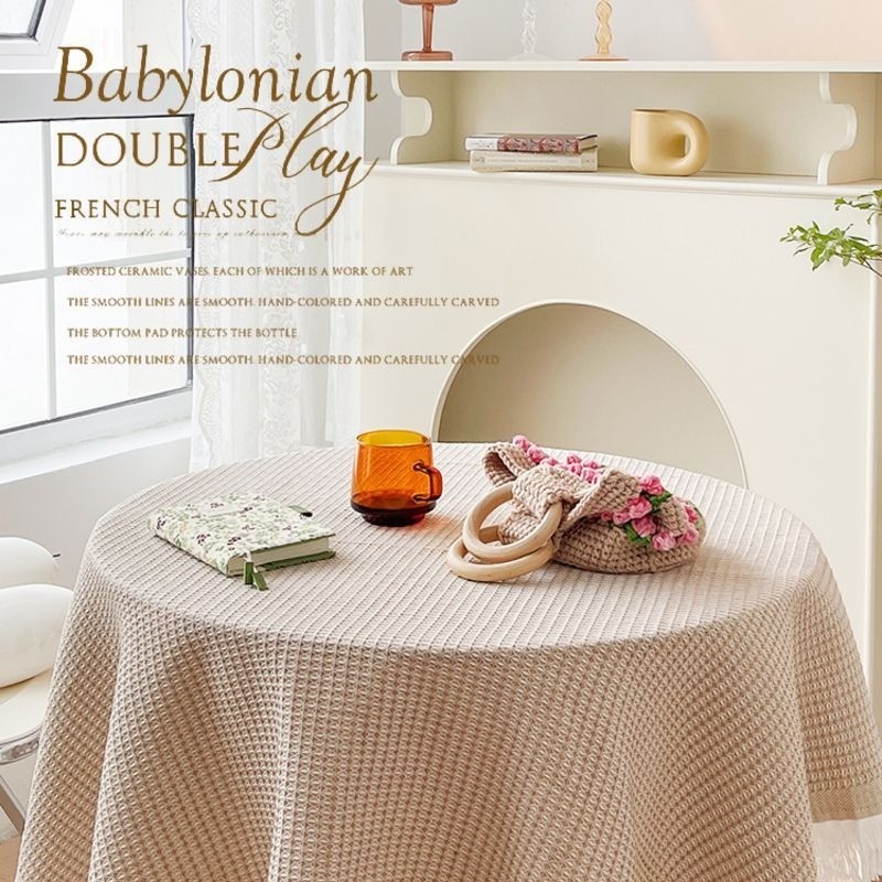 Khăn trải bàn vải cotton cao cấp phong cách Bắc Âu, khăn trải bàn tròn, chữ nhật, vuông 90*90/90*150cm
