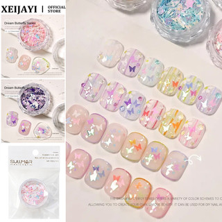 Trang trí móng nghệ thuật bướm sequin, màu sắc macaron, dụng cụ cho tiệm làm móng