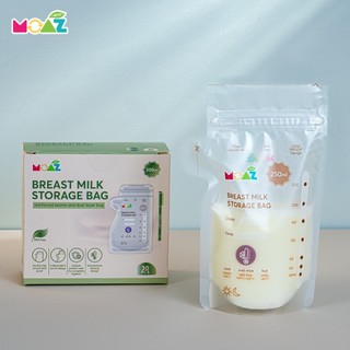 Túi trữ sữa cảm biến nhiệt moaz eco (200ml/250ml) chất liệu cao cấp an toàn cho bé tặng bút chipchop