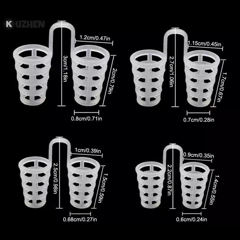 KUZHEN 4 / 8 Chiếc Silicon Chống Ngáy Mũi Dilators Ngưng Thở Hỗ Trợ Ngáy Mũi Kẹp Mũi Thiết Bị Thở NÓNG